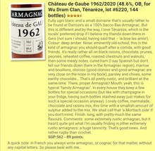 Load image into Gallery viewer, Chateau de Gaube Armagnac 1962/2020 (Wu Dram Clan)
